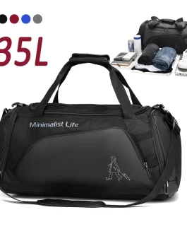 Women Sports Gym Bag 35L Travel Dry Wet Bag Handbags Multifunction Swimming Tote Shoulder Weekend Fitness Yoga Shoes Daypack