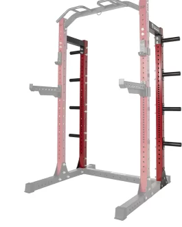 Fitness SF-SS1 1,000 Pound Capacity 3” x 3” Power Rack Squat Stand, Includes J-Hooks and Safety Spotter Arms, Optional