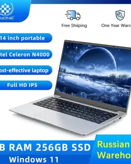 Byone 14 Inch Low Price Laptops Intel Celeron N4000 8GB RAM 256GB 512GB SSD 1920*1080P FHD IPS Screen Learning Portable Computer