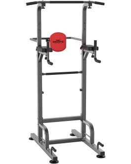 Power Tower Pull Up Bar Station Workout Dip Station for Home Gym Strength Training Fitness Equipment Newer Version,450LBS.