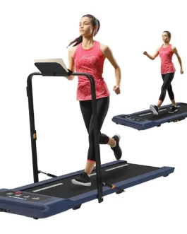 400 Lb. Capacity Heavy-Duty Walking/Jogging Exercise Treadmill – Home Gym Workout Equipment – Foldable Under Desk Design