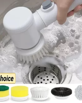 Electric Cleaning Brush 5in1 Electric Spin Scrubber Cordless Power Scrubber with Replaceable Brush Heads Handheld Power Scrubber