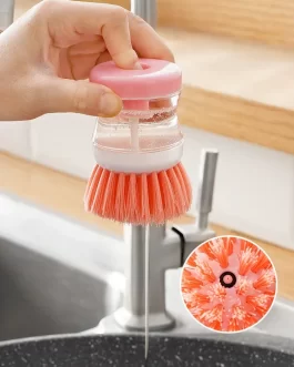 Kitchen Cleaning brush Cleaner Handheld Press Type Automatic Liquid Adding Dishwashing Dish Brush Pot Artifact small brush